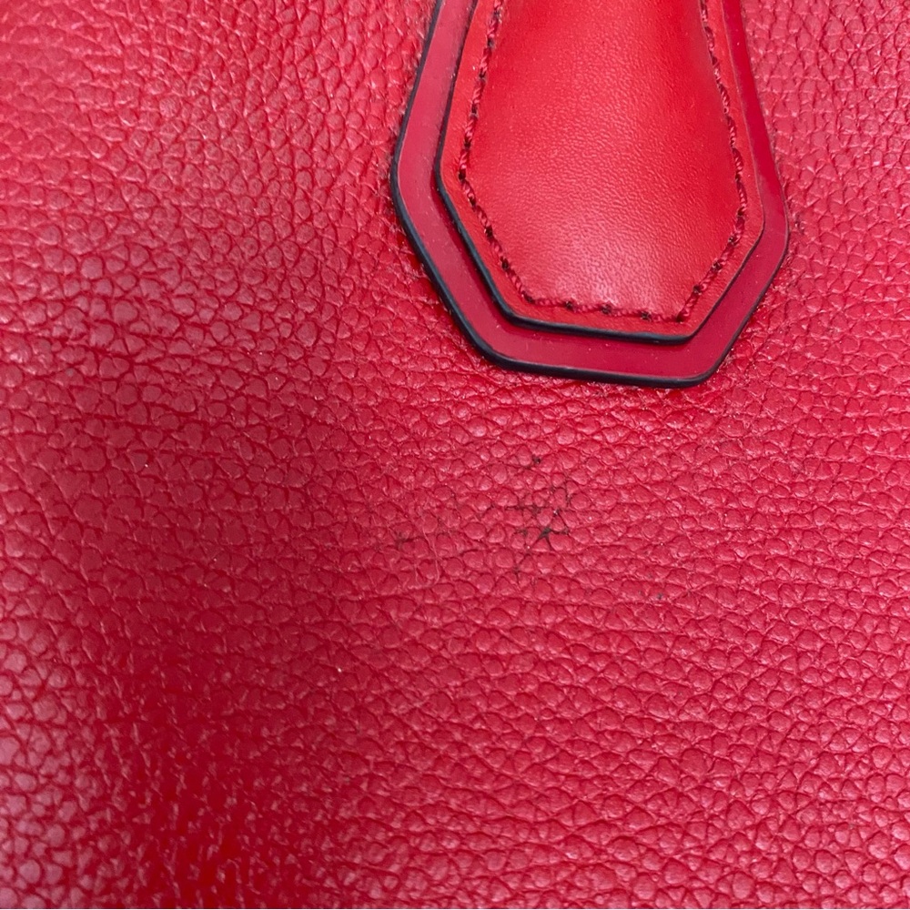 MICHAEL KORS Mercer Gallery Medium Center Zip Leather Tote in Bright Red - Picture 10 of 13